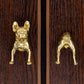 Brass Animal Bulldog Inspired Cabinet Door Knobs