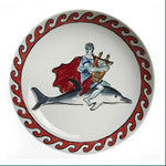 Poseidon's Journey Red Apollo & Dolphin Decorative Ceramic Plate