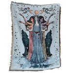 Abstract Face Pattern Throw Blanket - MAIA HOMES