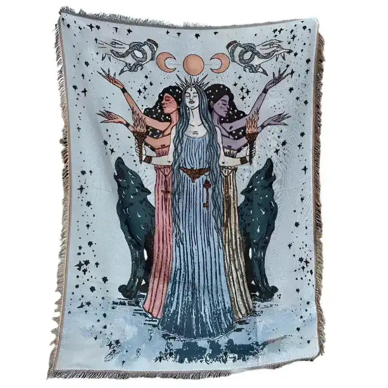 Abstract Face Pattern Throw Blanket - MAIA HOMES