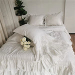 Pure Linen 3-Layer Ruffle Bedding Set