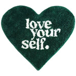 Love Your Self Heart Shaped Bath Rug