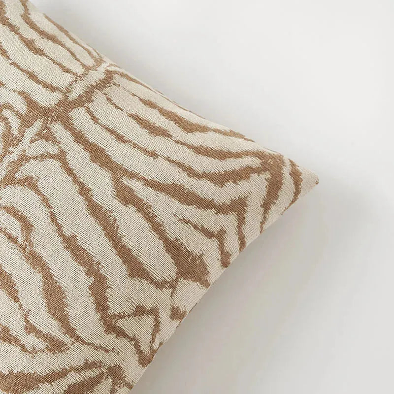 Zebra Print Jacquard Throw Pillow Cover