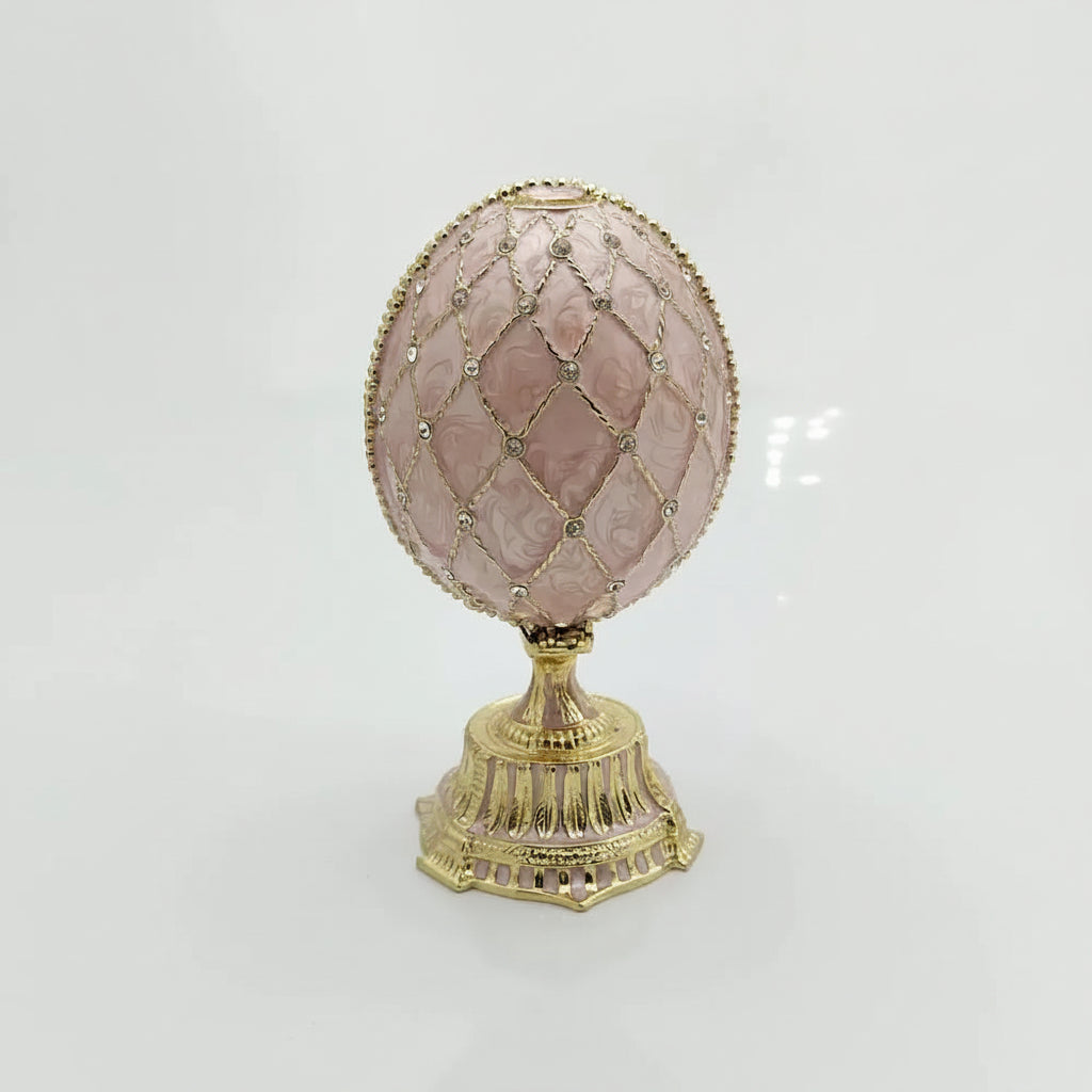 Enameled Floral Easter Egg Jewelry Box