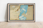 Metsada Map Print Israel Map Posters