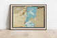 Sadaf Map Print Israel Map Poster Metsada Map Print Israel Map Posters 