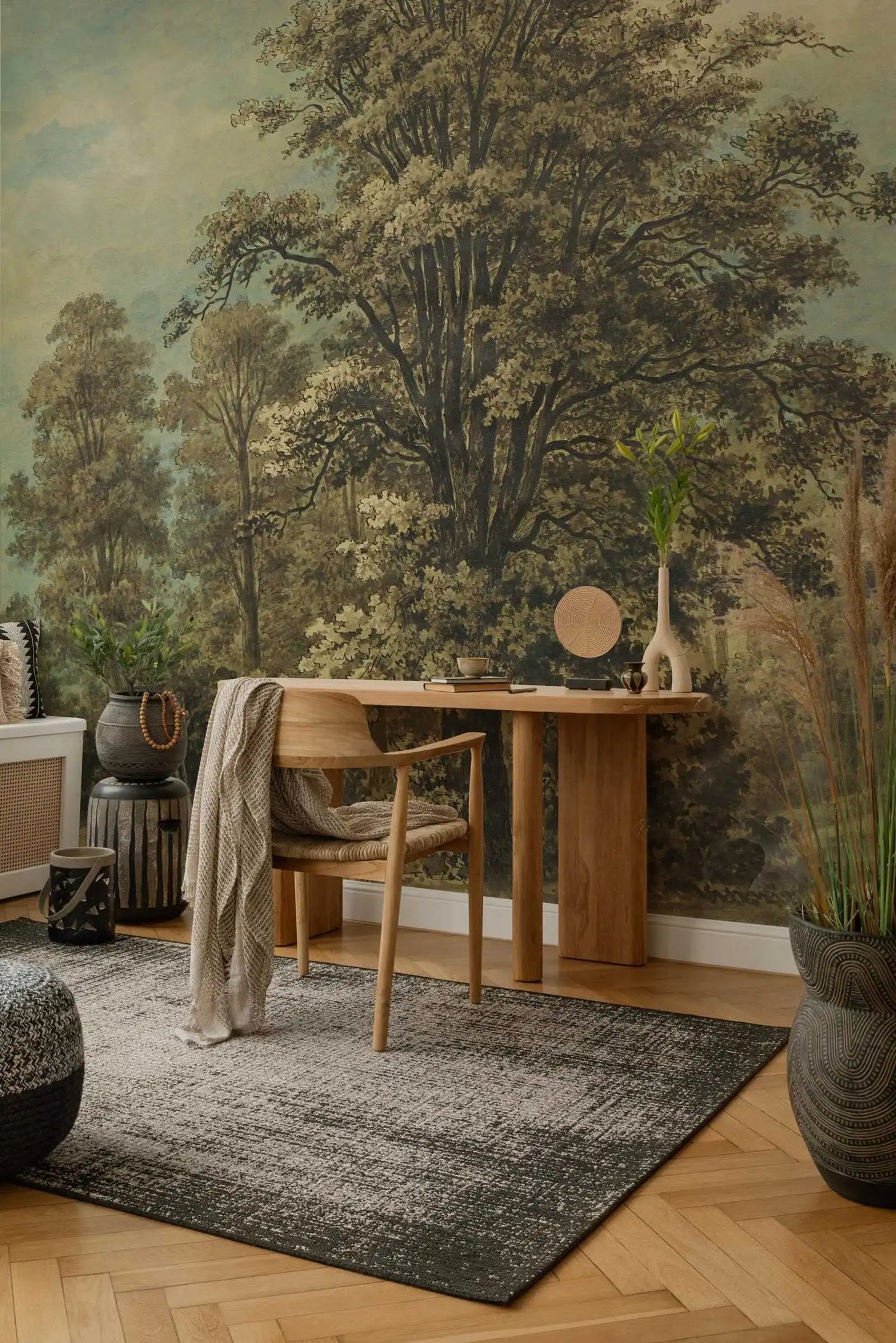 Rural Countryside Tree Landscape Mural
