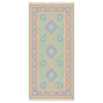Sage Paisley Path Hand Knotted Runner Rug
