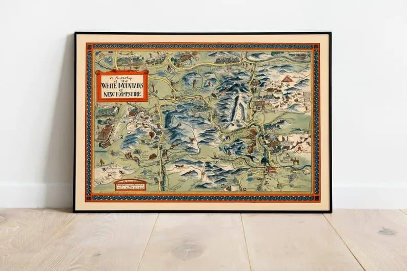 White Mountains Map Print| Art History