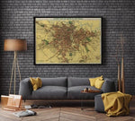 Sao Paulo City Map Wall Print| 1913 Sao Paulo City Map