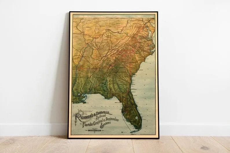 Florida Map| Wall Decorating