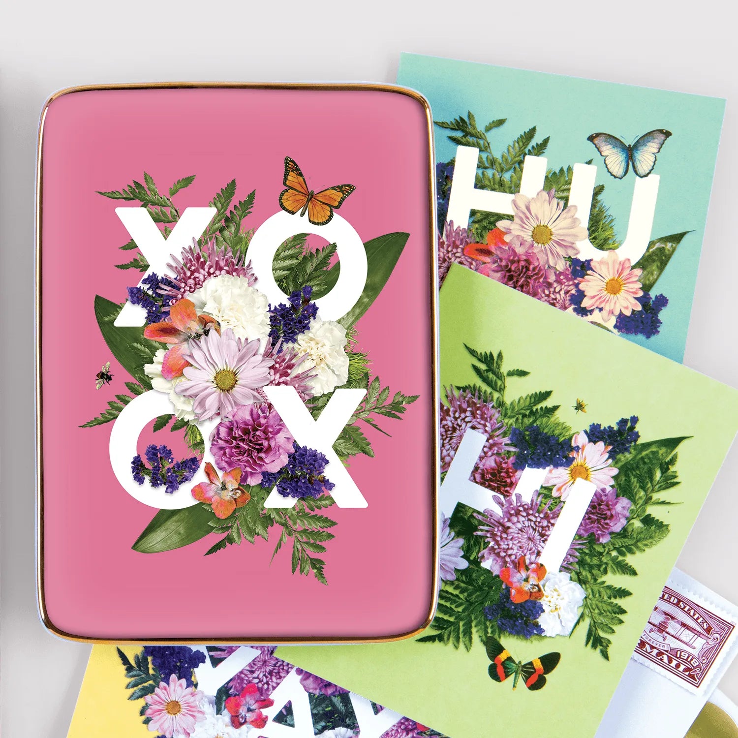 Say It With Flowers XOXO Porcelain Tray