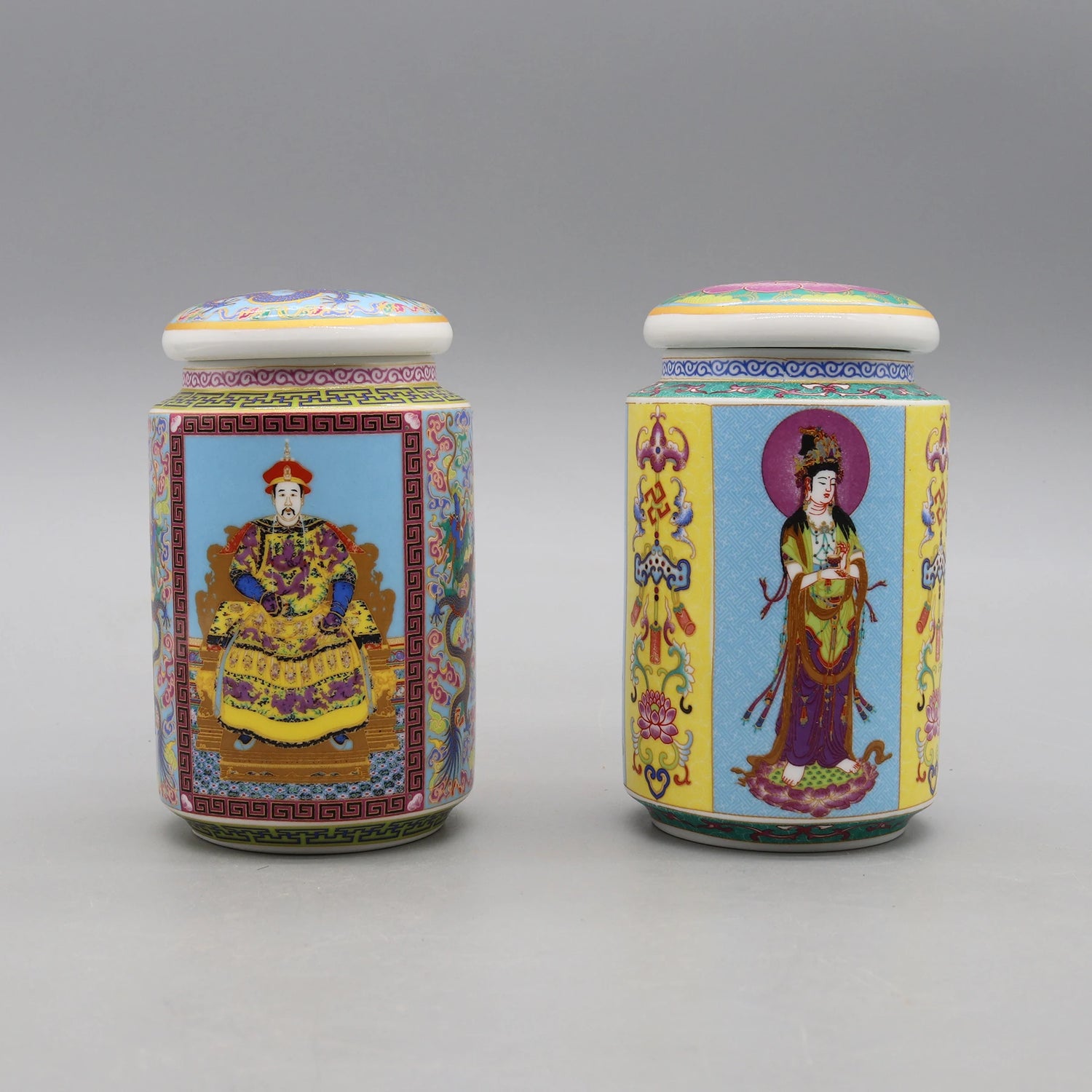 Hand-Painted Chinese Ceramic Pot — Antique Reproduction