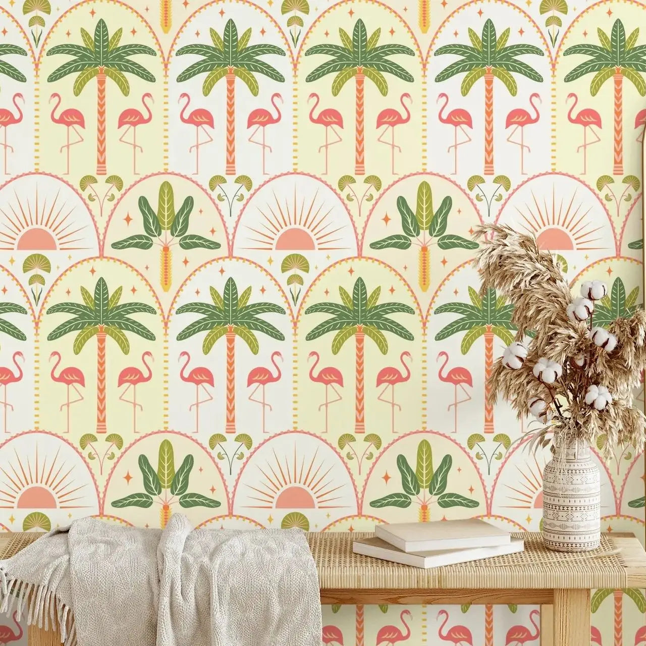 Exotic Palm Oasis Wallpaper