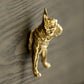 Brass Animal Bulldog Inspired Cabinet Door Knobs Head