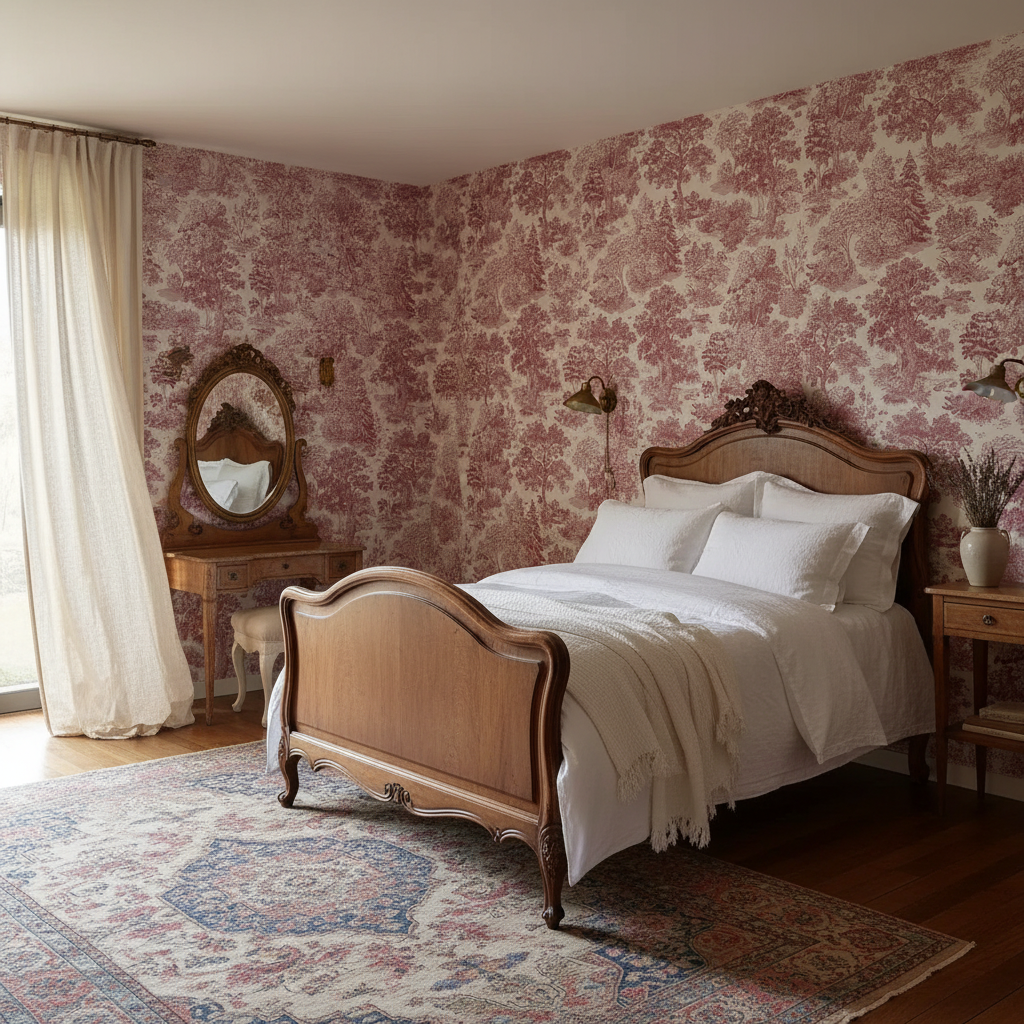 Burgundy Forest Mural