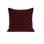 Ruby Crane Velvet Embroidered Throw Pillow Cover