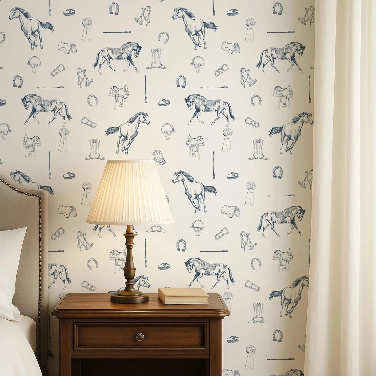 Blue Equestrian Wallpaper