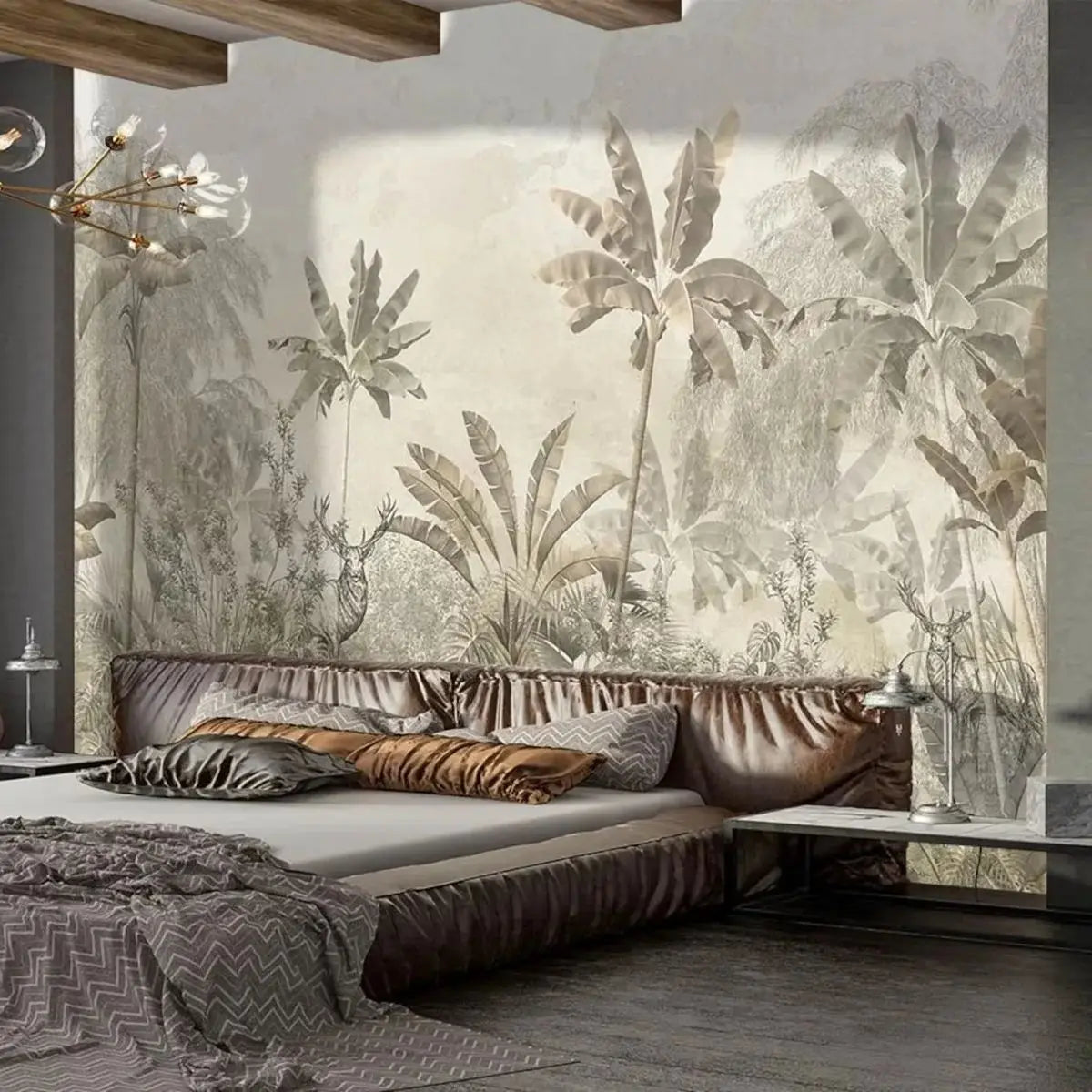 Tropical Banana Leaf Mural