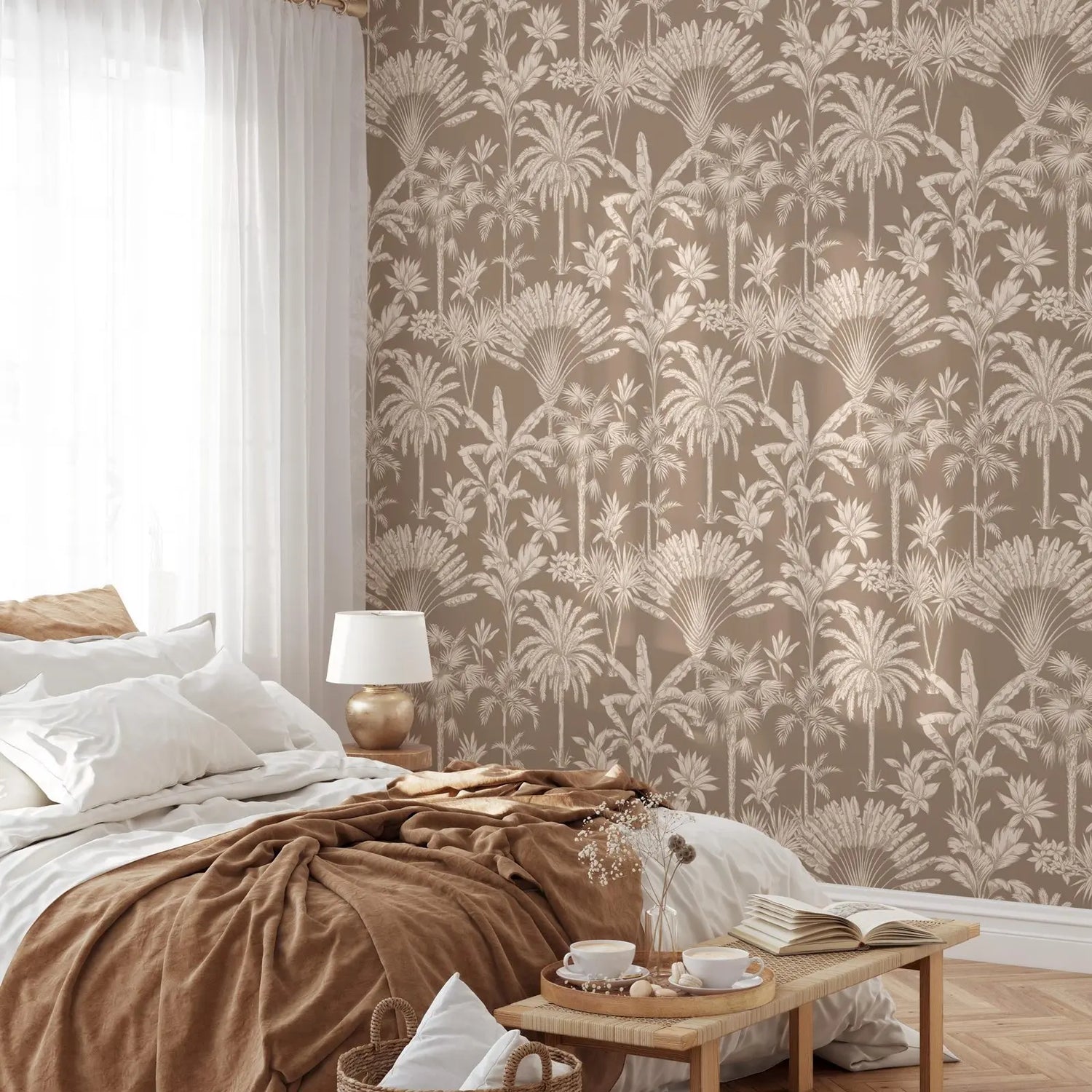 Vintage Palm Grove Wallpaper