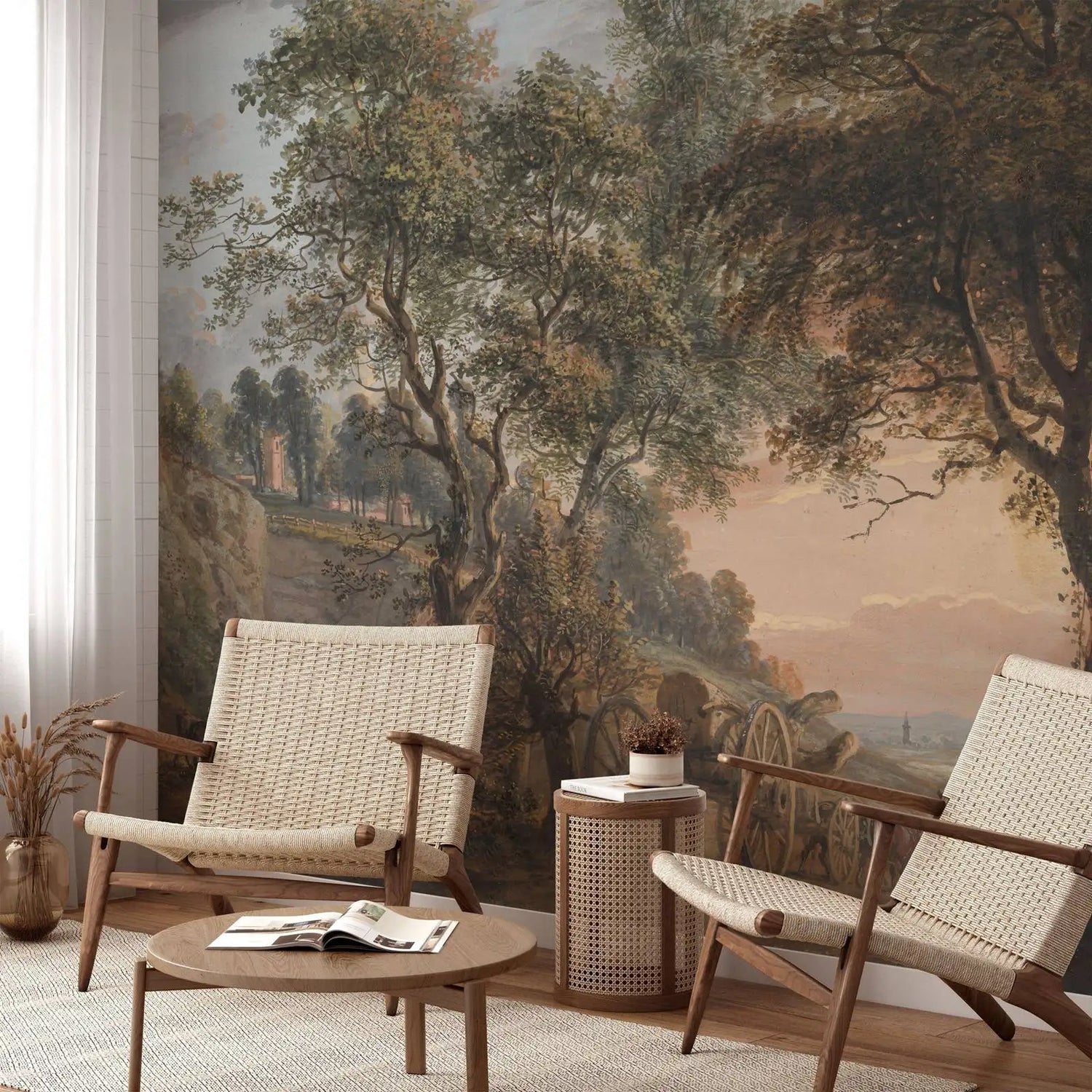 Pastoral Cows Landscape Mural