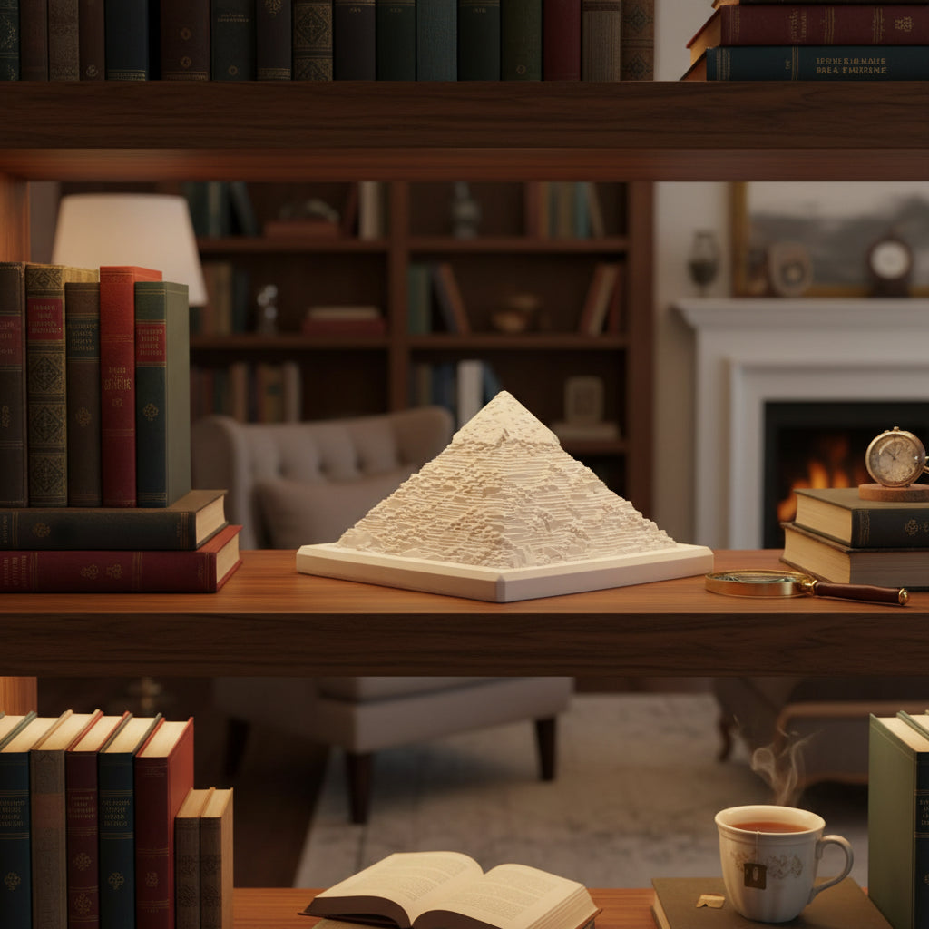 Egyptian Pyramid Plaster Micro-Landscape Ornament