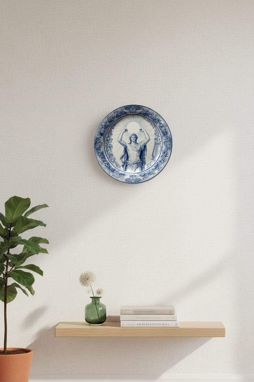 Greek Sun God Helios Decorative Ceramic Plate