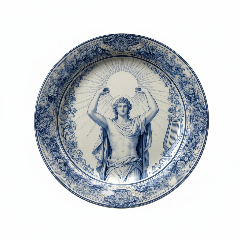 Greek Sun God Helios Decorative Ceramic Plate