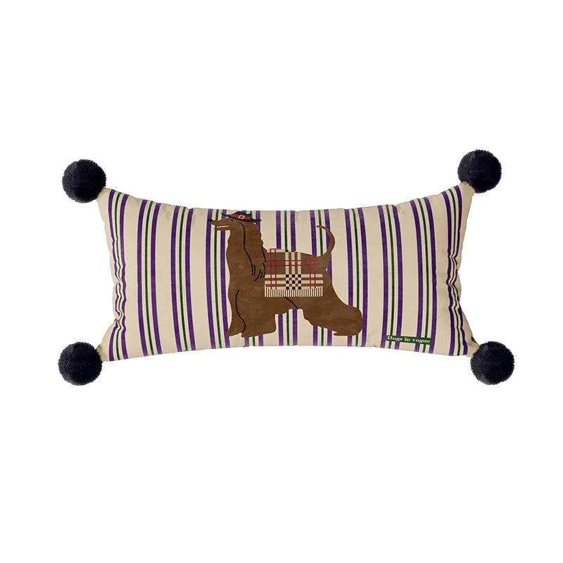 Hunting Hound Lumbar Throw Pillow