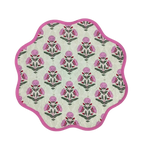 Scalloped Pink Roses Round Placemats