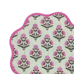 Scalloped Pink Roses Round Placemats