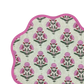 Scalloped Pink Roses Round Placemats