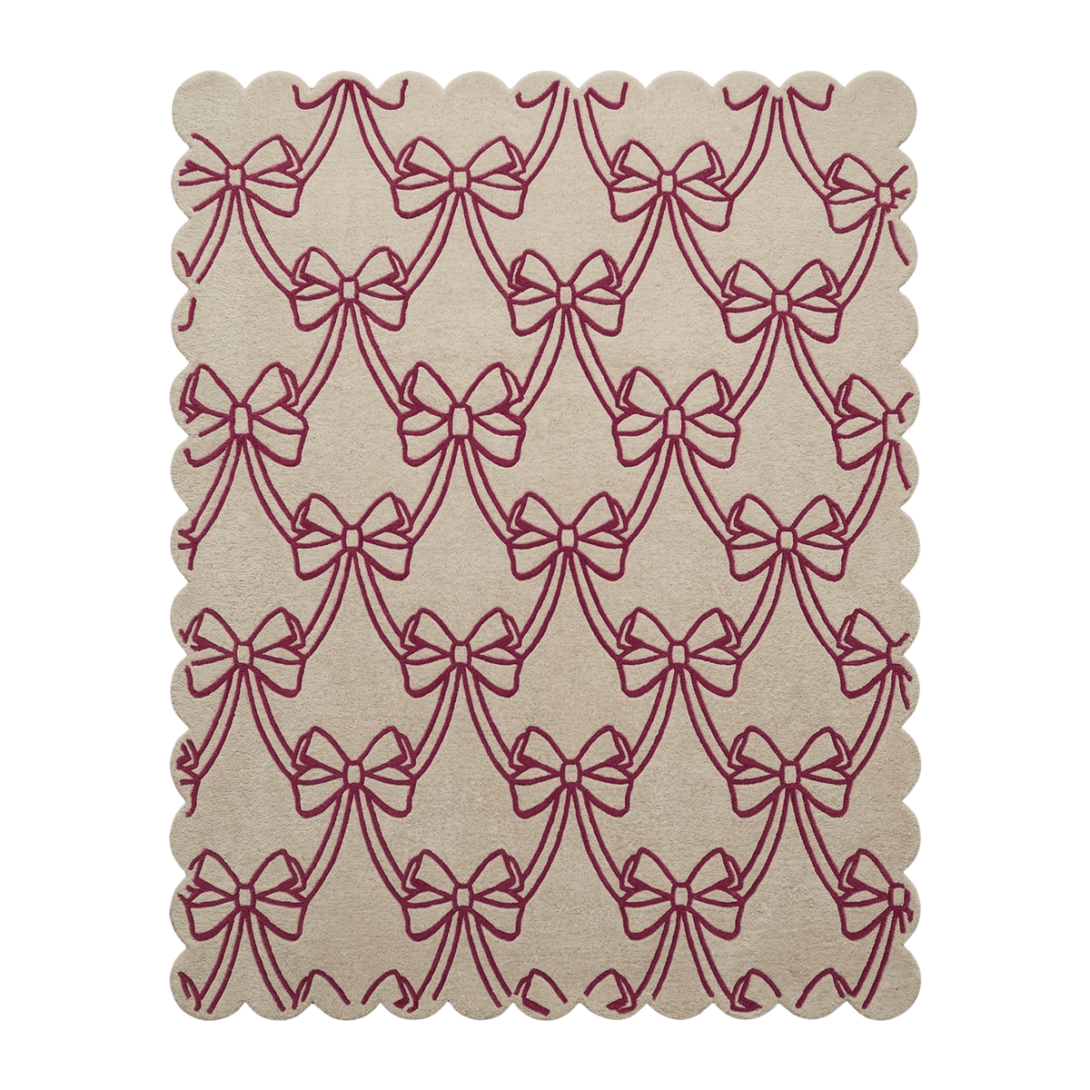 Scalloped Bow Hand Tufted Wool Rug - MAIA HOMES