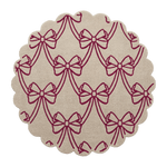 Scalloped Bow Round Hand Tufted Wool Rug - MAIA HOMES