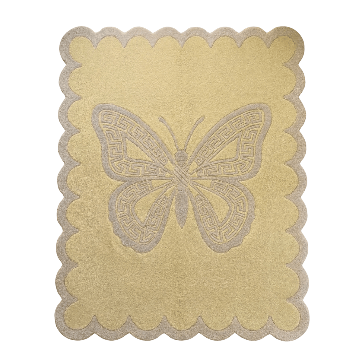 Scalloped Butterfly Hand Tufted Wool Rug - MAIA HOMES