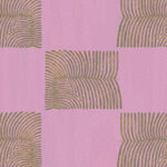 Scalloped Leaf Checker Pink Hand Tufted Rug