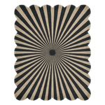 Scalloped Radial Ray Hand Tufted Rug 