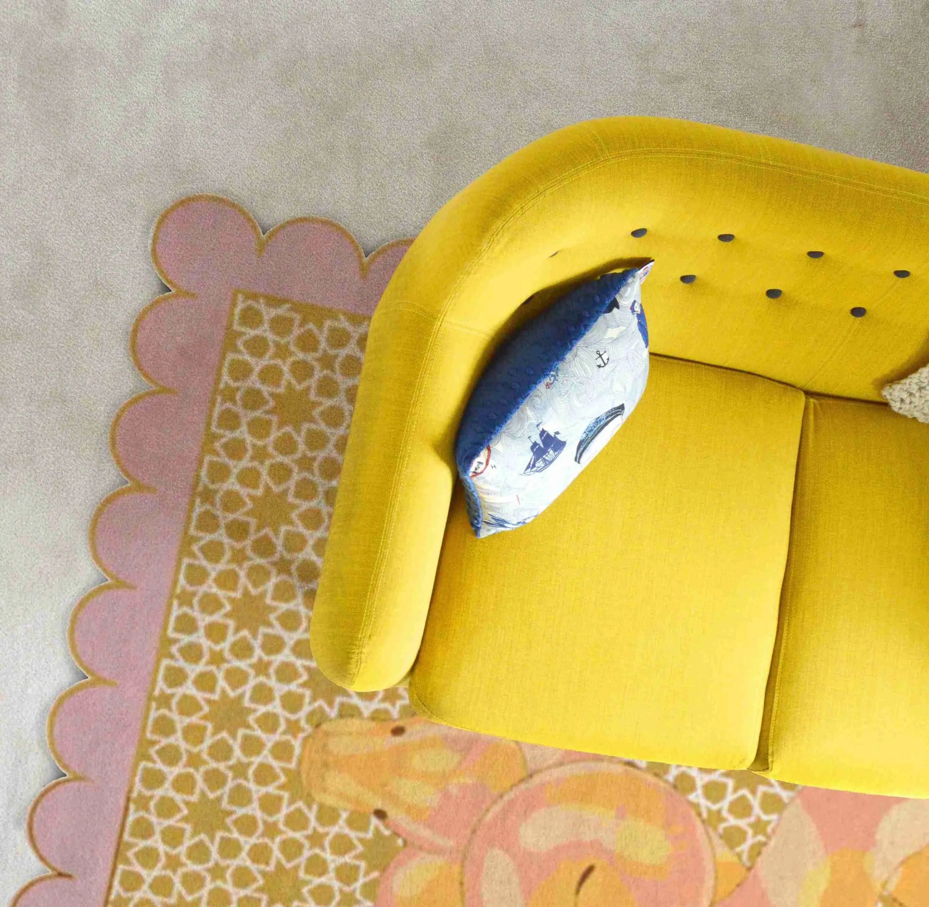 Scalloped Serpentine Duo Harmony Hand Tufted Rug – MAIA HOMES