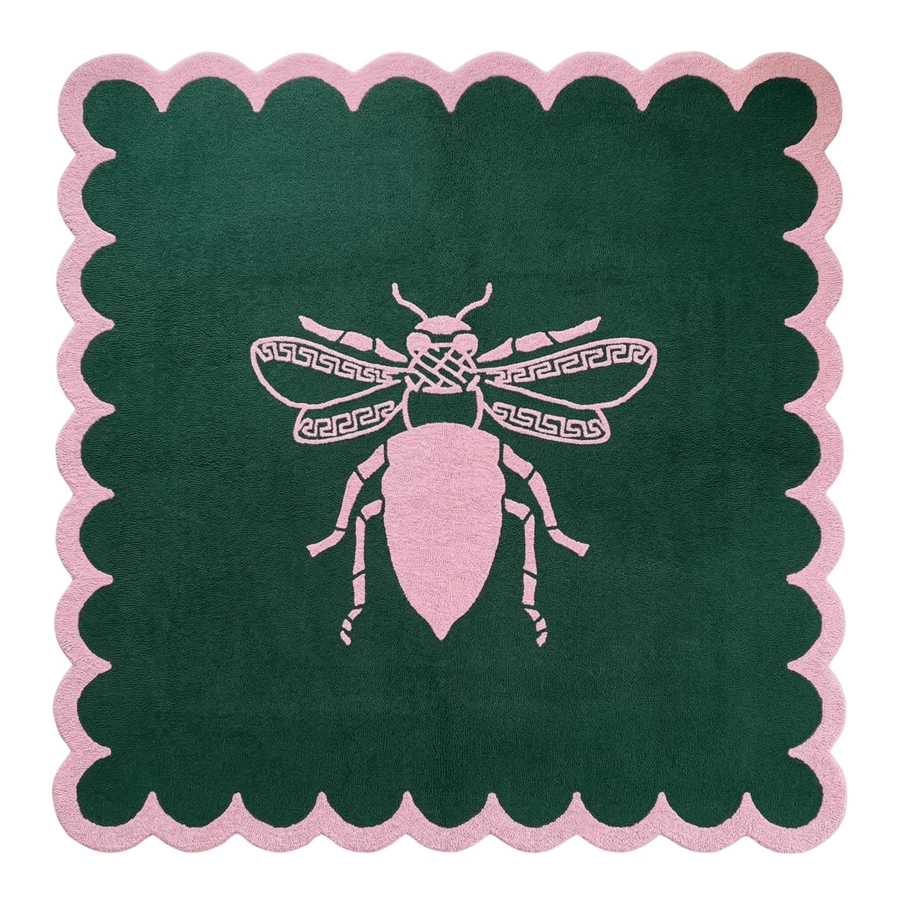 Scalloped Bee Hand Tufted Wool Rug - MAIA HOMES