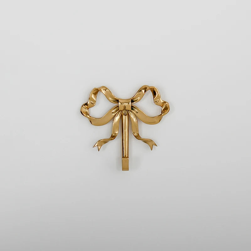 French Retro Bow Shape Brass Wall Hook