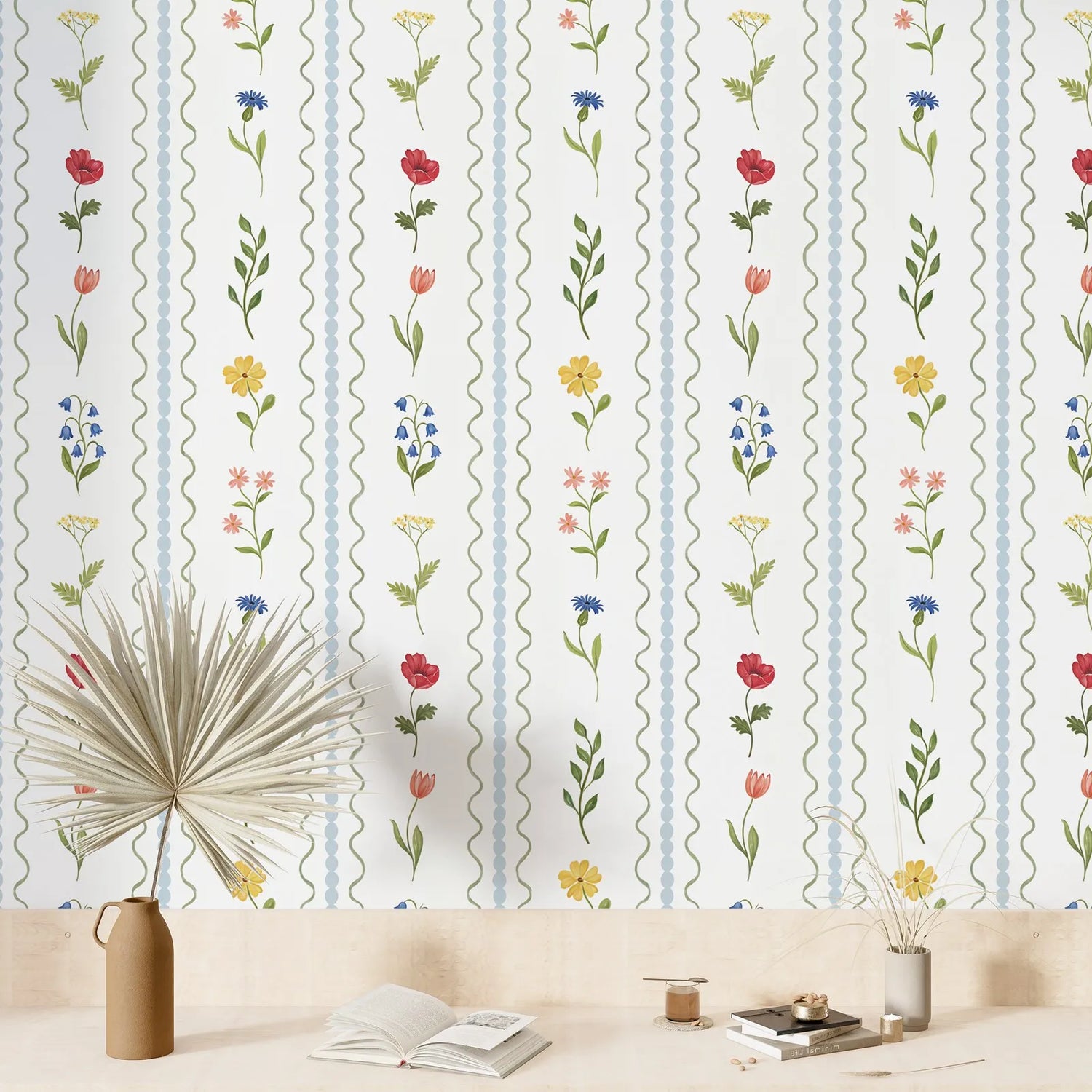 Blossoms And Green Leaves Wallpaper