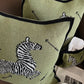 Arrows and Zebra Green Throw Pillow Cover