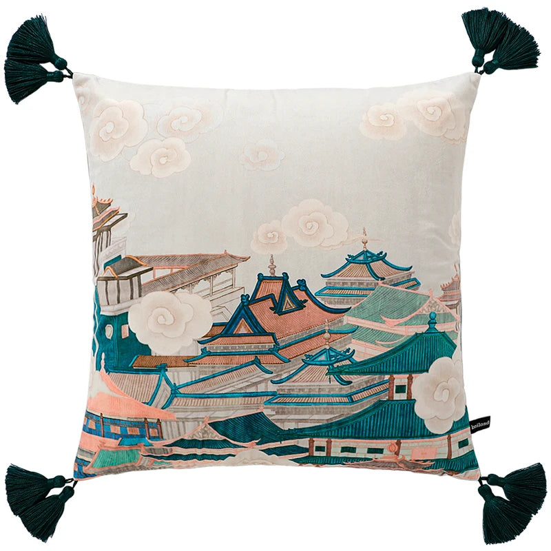 Imperial Pagoda Luxury Cushion Cover