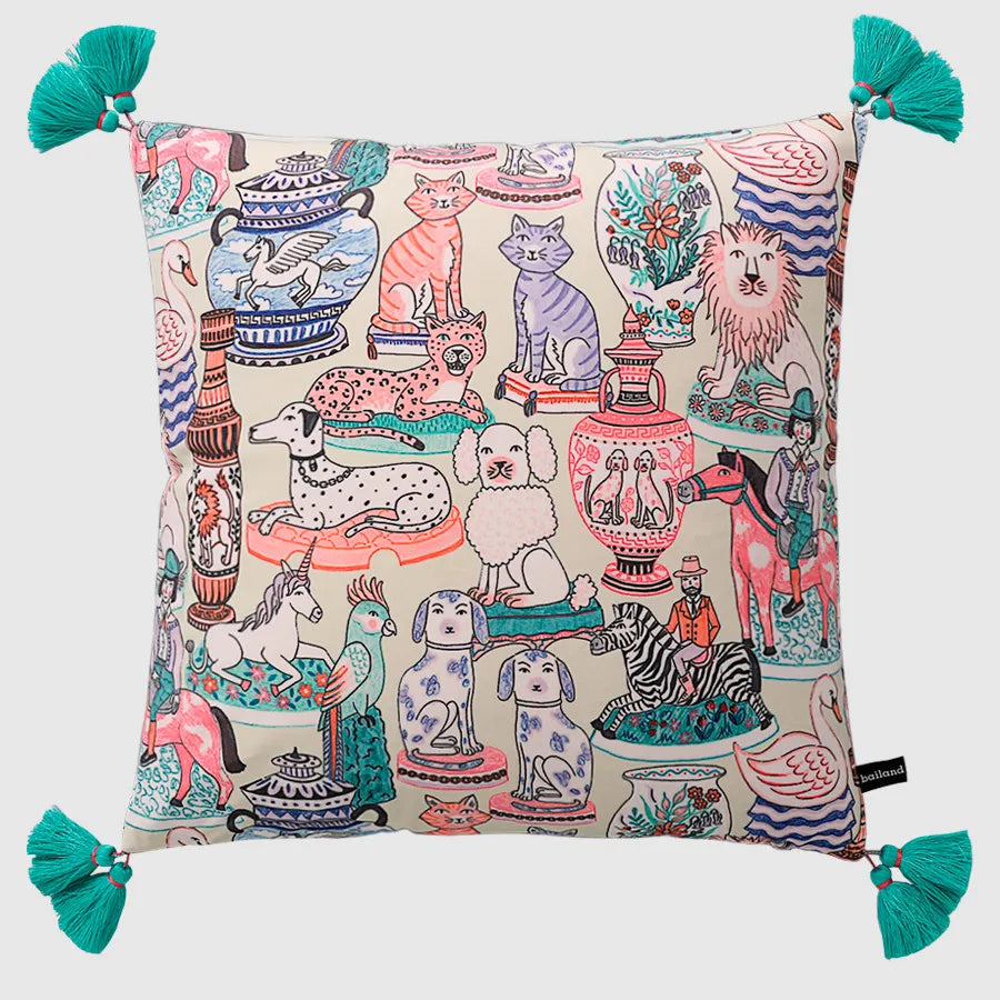 Whimsical Grandeur Menagerie Cushion Cover