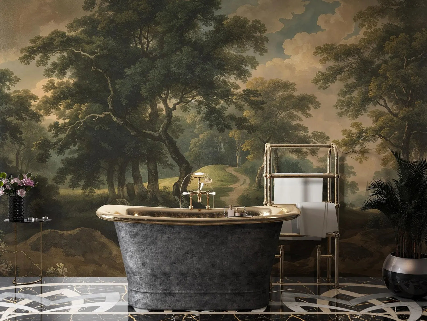 Vintage Forest Woodland Mural Wallpaper
