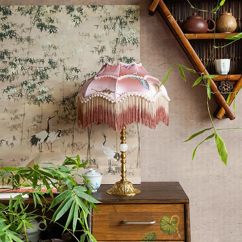 Butterfly Lampshade with Tassels