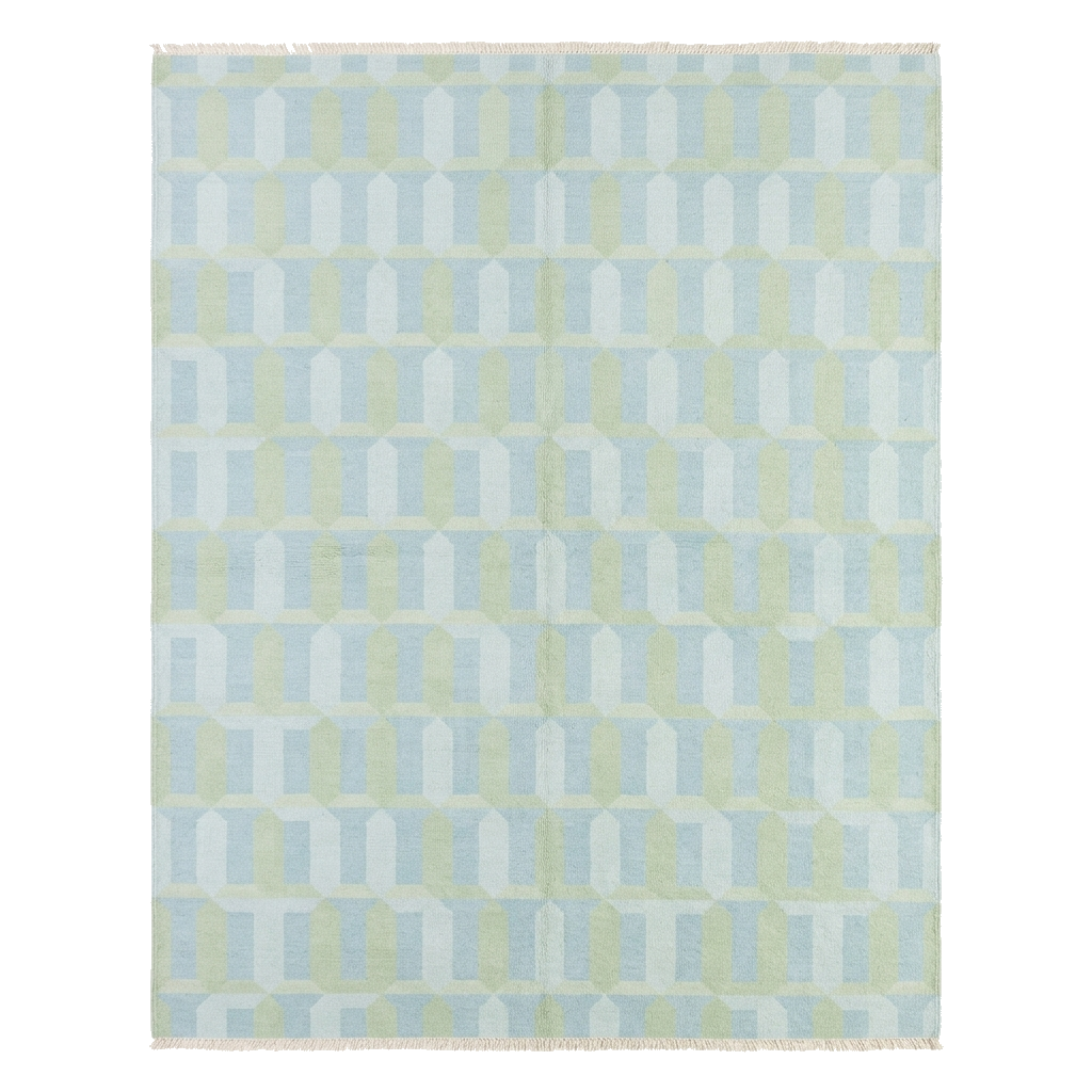 Seafoam Rhythm Hand Knotted Rug 