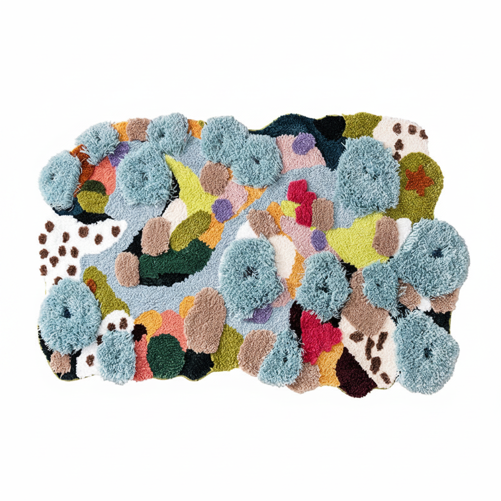 Irregular Floral Garden Area Rug