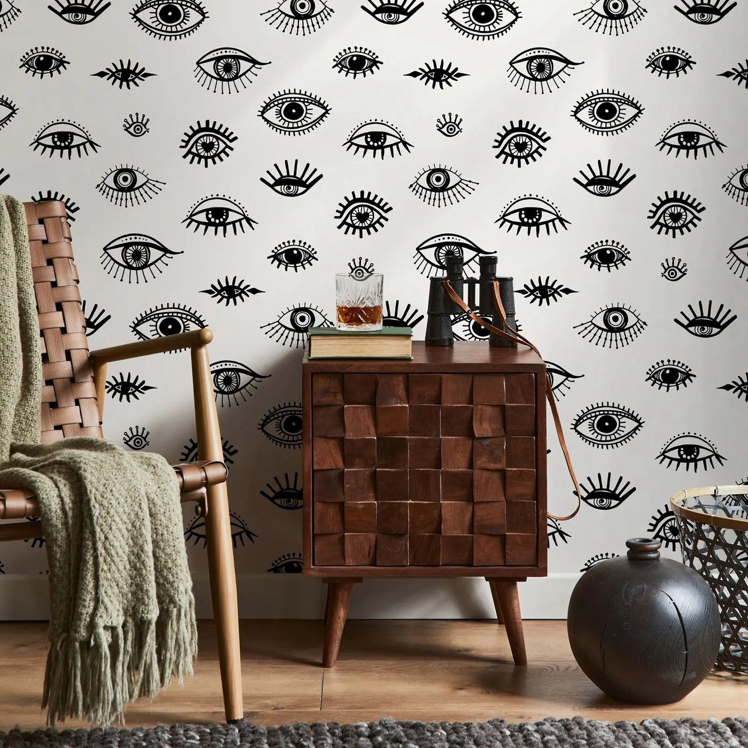 Black And White Eyes Wallpaper