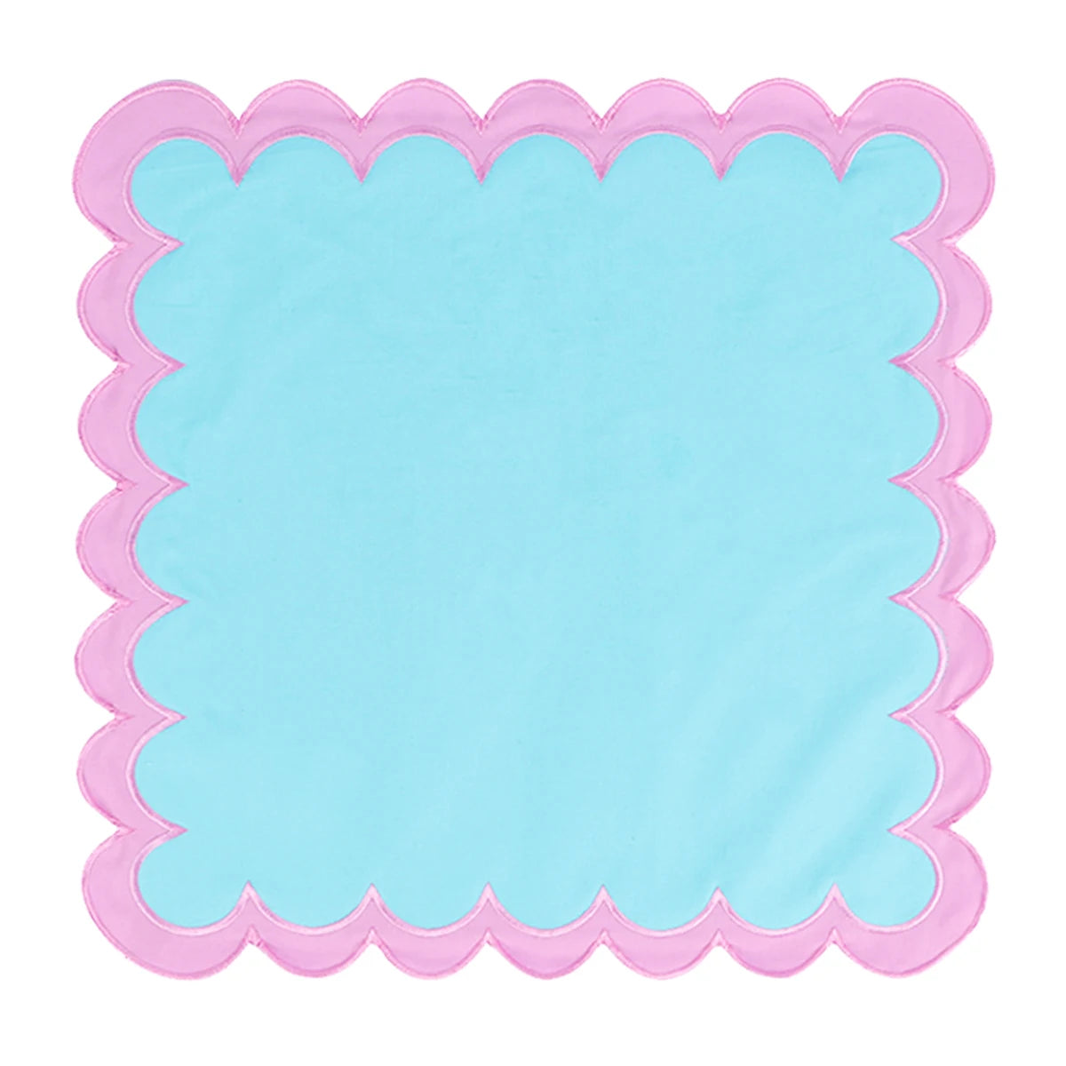 Artisanal Wave Placemat | Aqua & Pink